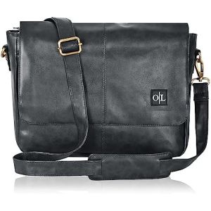 OAK LEATHERS LEATHER MESSENGER BAG FOR MEN AND WOMEN - LAPTOP BRIEFCASE BAG FOR