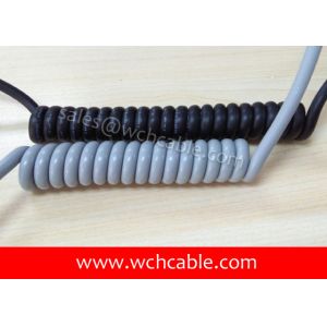 Quality UL Spring Cable, AWM Style UL21207 22AWG 7C FT2 80°C 300V, HDPE / TPE for sale