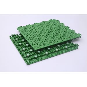 Suspended Hygienic Pp Interlocking Sports Flooring Green Futsal Court Plastic