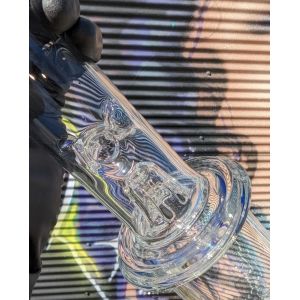 10Inches Straight Tube Glass Smoking Water Pipe With Ice Catcher