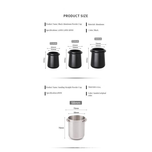 Enhance Your Espresso Experience with 51/58mm Coffee Dosing Cup Sniffing Mug Set
