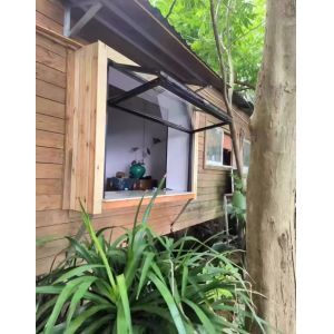 Horticulture Folding Window System Facilitating Direct Access to Raised Herb