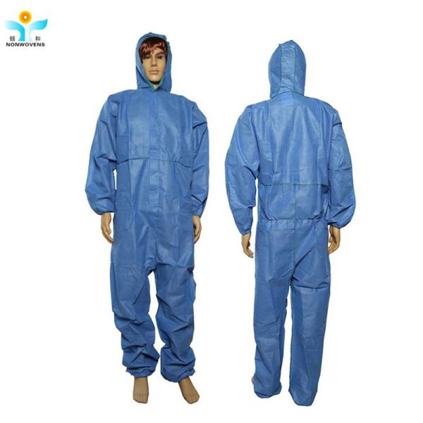 Medium Thickness Disposable Protective Coverall With Elastic Ankle For Medical