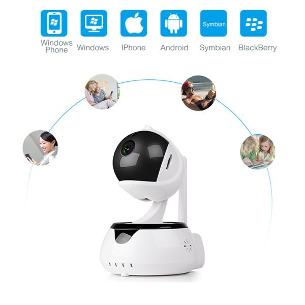 Inddor Hd Wireless Pan Tilt Camera 720p 1/4 Progressive Hisilicon CMOS Sensor