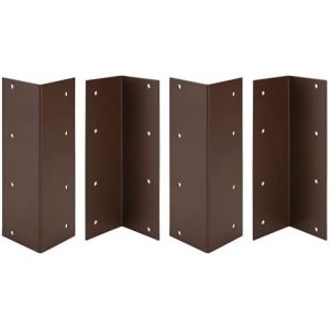 Black Steel L Right Angle Bracket for Heavy Duty Raised Vegetable Garden Bed