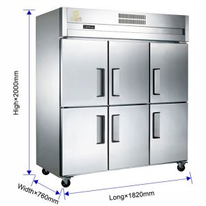 Stainless Steel Commercial Refrigerator Freezer with Freezing Functionality for