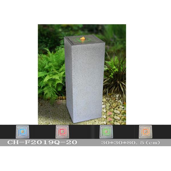 Buy Stone Effect Rectangle Colourful Led Water Fountain Outdoor at wholesale prices