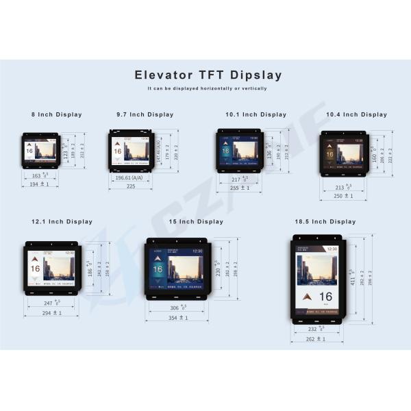 10.4'' Elevator TFT Display with DC12V/DC24V Power and ISO9001 Certification for Office Buildings