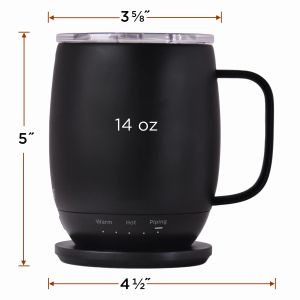 Electric Gooseneck Kettle, Temperature Control, Self-Heating Coffee Cup, LCD