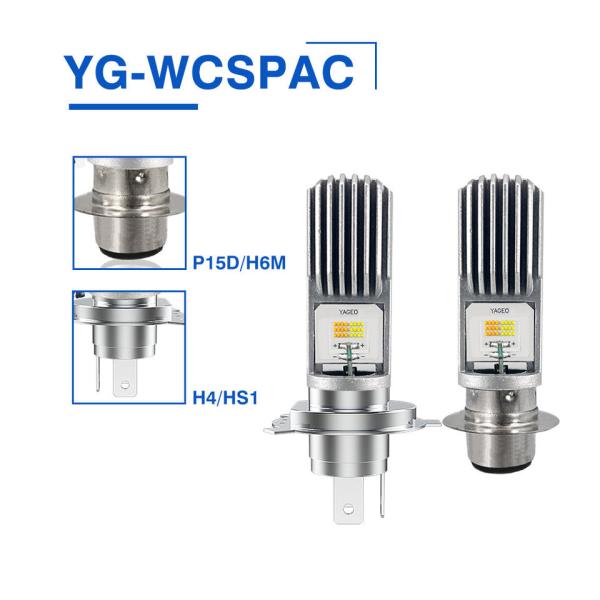 8-80V H4 HS1 BA20D H6 P15D H6M Motorcycle Headlight Led Bulb 12W 1200LM