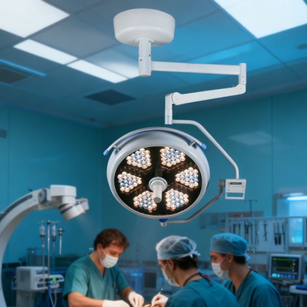 Buy Ceiling-mounted Single Dome Surgical Light 160,000Lux 95 CRI 1300mm Depth at wholesale prices