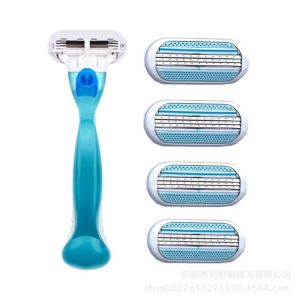 China Replaceable blade refills Body Facial Razor Private Label Disposable Portable Travel Shaving Razor for Women on sale