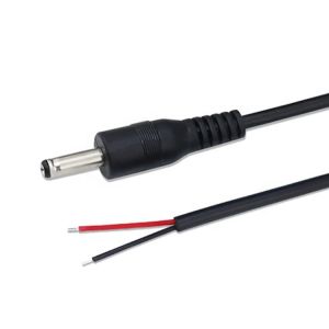 90 Degree Right Angle DC Jack 5.5x2.1mm 5.5x2.5mm 1.35x3.5mm to Open Wire End