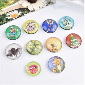 Clear Round Glass Pebble Magnets Refrigerator Magnet Souvenir