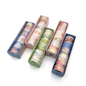 Cartoon Mini DIY Decoration Paper Washi Tapes Set / Planner Masking Tapes Roll