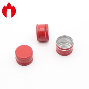 20mm Red Screw Aluminum Ropp Caps With PE Gasket
