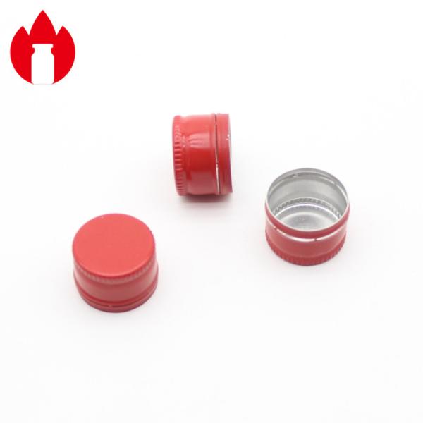 Buy 20mm Red Screw Aluminum Ropp Caps With PE Gasket at wholesale prices