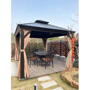 Roof Pavilion Aluminum hardtop galvanized metal High quality garden Modern