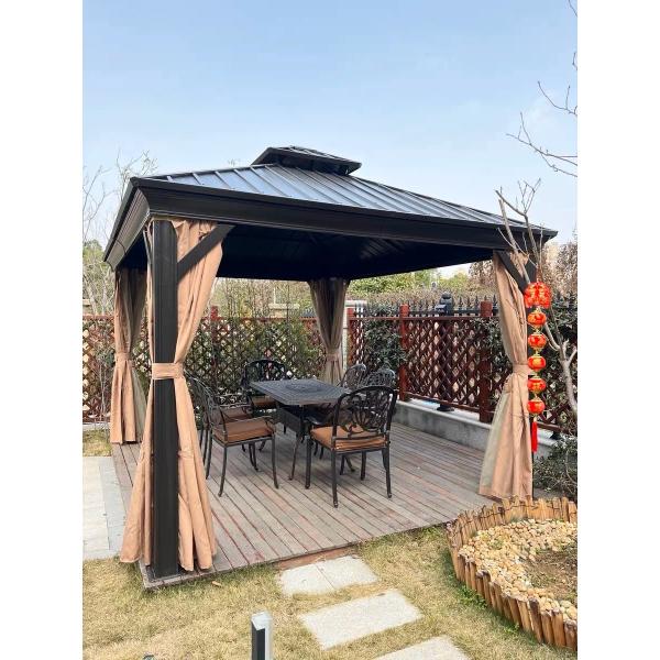 Roof Pavilion Aluminum hardtop galvanized metal High quality garden Modern