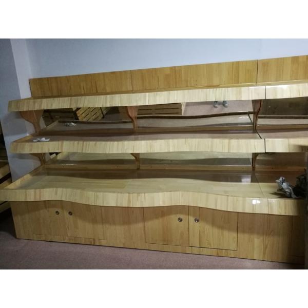 Buy Durable Wooden Retail Display Shelves Vegetable And Fruit Display Stand at wholesale prices