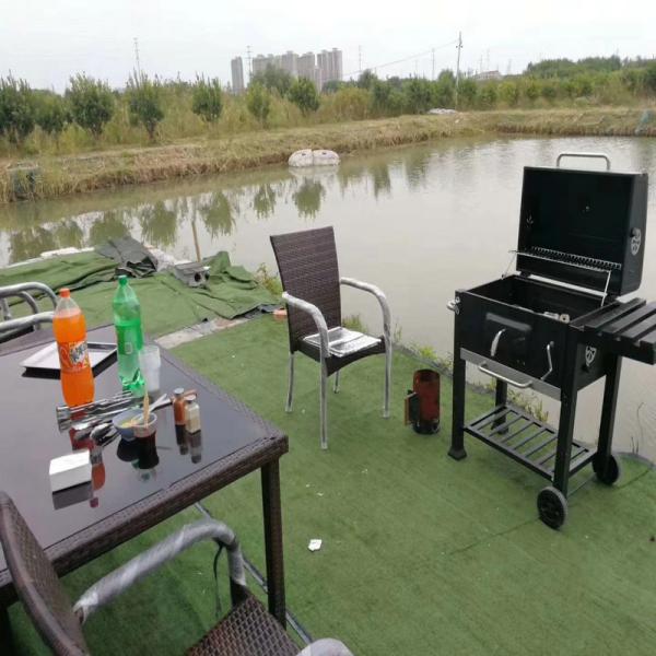 Multifunctional Outdoor Camping Barbecue Stove with Chrome Plated Finish 100x100x46cm