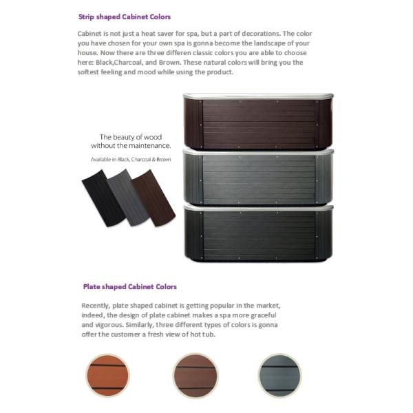 Ponfit Freestanding Spa Tub , Balboa Hot Tubs 2 Filters Whirlpool Spa With UV Light