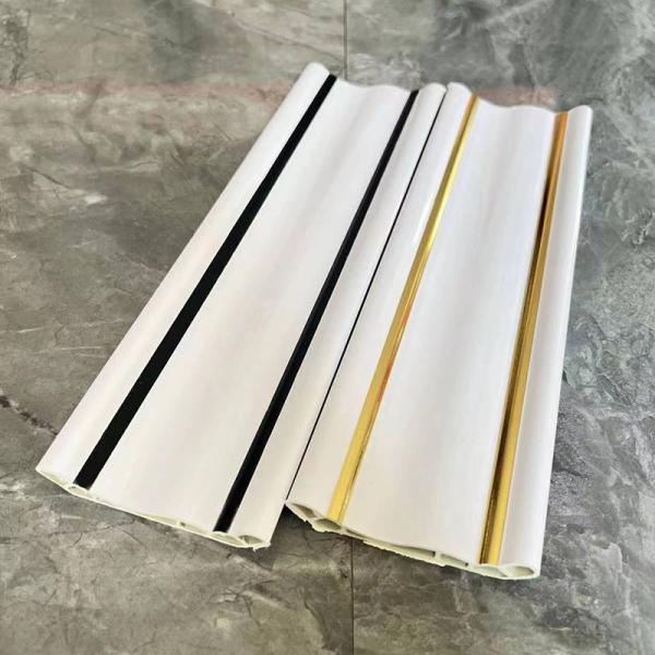 Waterproof Wearproof Rectangular SPC Decorative Lines 2000*100*3mm