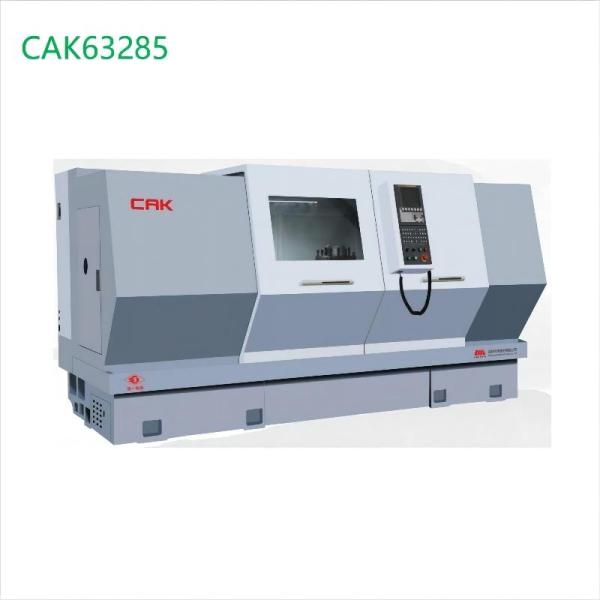 Buy CNC Lathe CAK63285 Flat bed CNC Lathe Machine 4 stations turret with Servo Motor at wholesale prices
