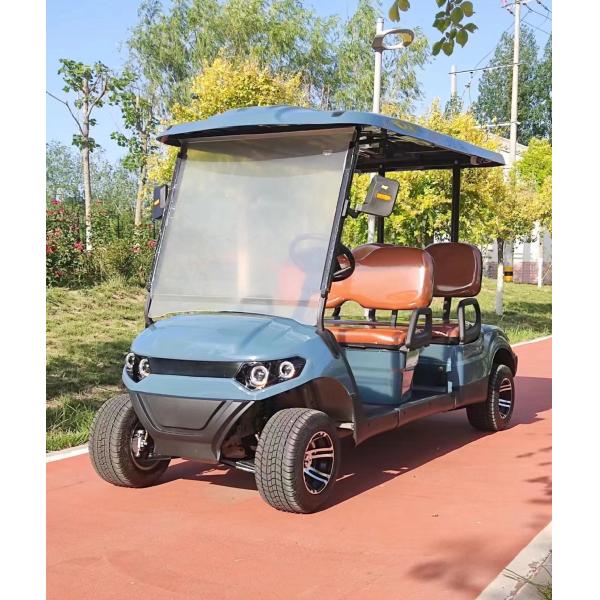 Enduring classics, this golf cart with four seats, powered by a high-efficiency motor, effortlessly tackles slopes. Its intelligent control system