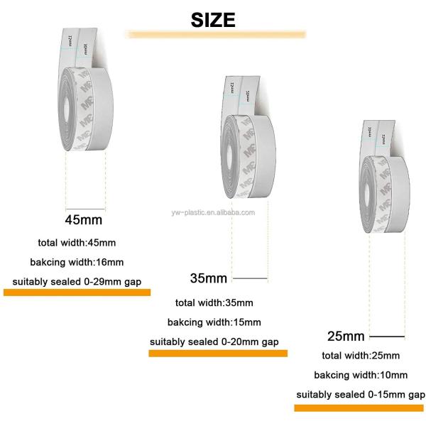 2.8cm/3.5cm Height Door Draft Stopper in Black for Under Door Seal Recommended