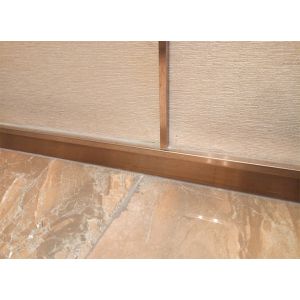 Anodized Stainless Steel Skirting Board Waterpoof Stainless Steel Baseboard