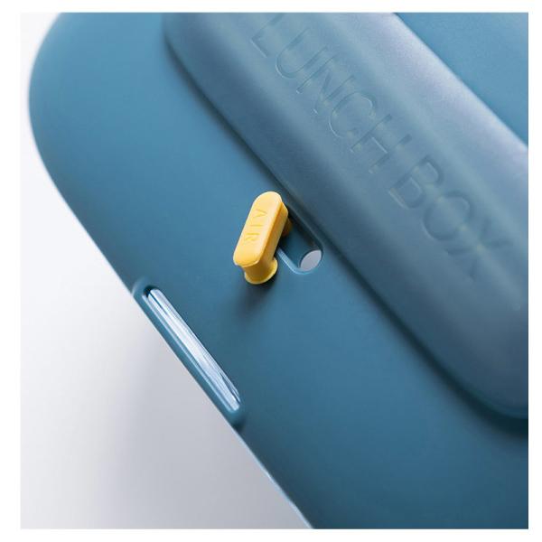 Green Straw Plastic Cover Multifunctional Glass Lunch Box