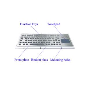 Rugged Stainless Steel Industrial Keyboard With Mouse Touchpad