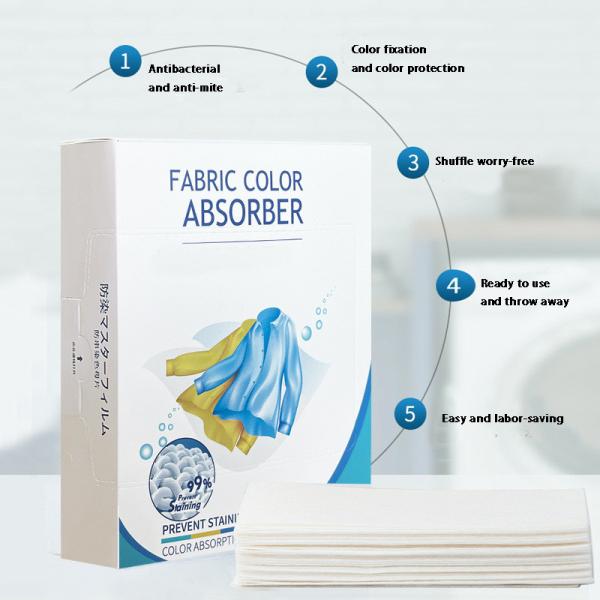 Household Color Absorbing Sheets To Prevent Cross Dying And Remove Mites Paper Laundry Detergent Sheets