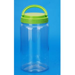 Large Capacity Round Plastic Jars , Transparent Plastic Airtight Storage Jars