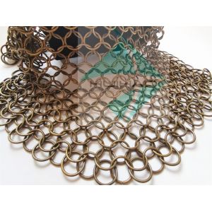 2mm 20mm Chainmail Weave Wire Antique Copper Metal Ring Mesh Is For Partition