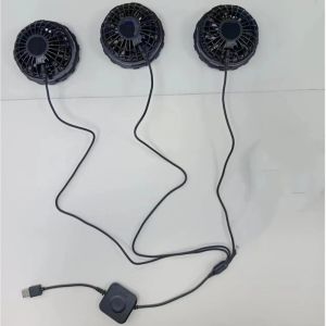 One cable connect 3fans Cooling Fan 5V Air Conditioning Cooler