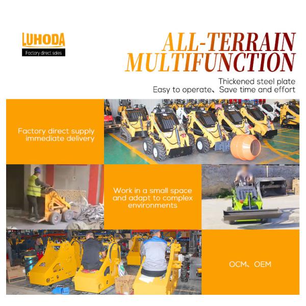 CE Certification Electric Sliding Loaders China Skidsteer Supplier Wheel Small Skid Steer Loader for Sale