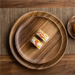 Hot selling natural wood personalized food service reusable tableware coaster