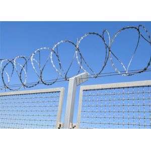 2.5mm Concertina Galvanized Razor Barbed Wire For Highway / Farm / Garden