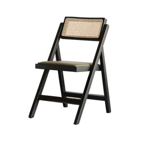 Solid Wood Rattan Dining Chair for Restaurant and Home