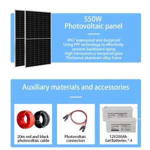 Complete 100-240V Adjustable Voltage 3KW Off Grid Solar System With MPPT