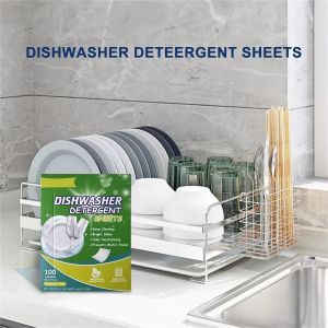 Dishwasher Sheets No Residue Household Cleaning Easy Use Eco Friendly
