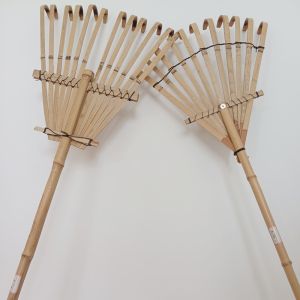 12 Tine 140cm Bamboo Rake Handmade For Pool Leaf Garden Lawn Rake