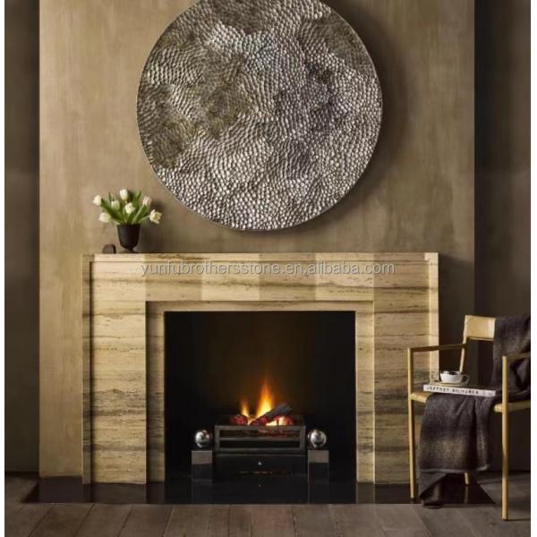 Customized Marble Mantel Fireplace Without Remote Control Perfect for Living Room or Vilar