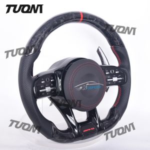 Mercedes Benz Customizable Black Forged Carbon Fiber Steering Wheel