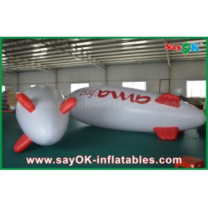 5m Floating Advertising Inflatable Balloon Helium Airplane Zeppelin For