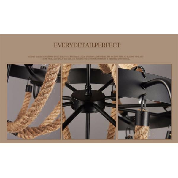 Max 60W 240V Loft Industrial Retro Vintage Rope Pendant Light