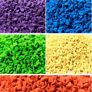 Two Layer EPDM Jogging Track Material Blue Recyclable Waterproof