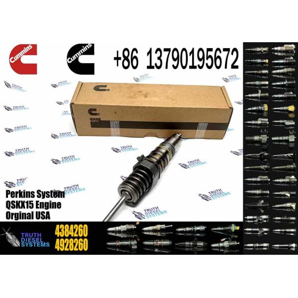 New Construction Machinery Parts Fuel Injector for QSKX15 Diesel Engine OEM 4928262 4384260 Stainless Steel 1 Year Warranty